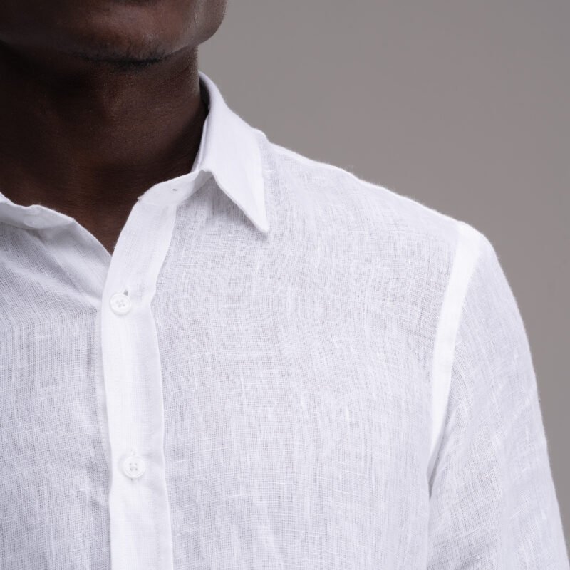 Camisa Linho Branco Gelo MD'MOR — Linho Egípcio Premium Unissex