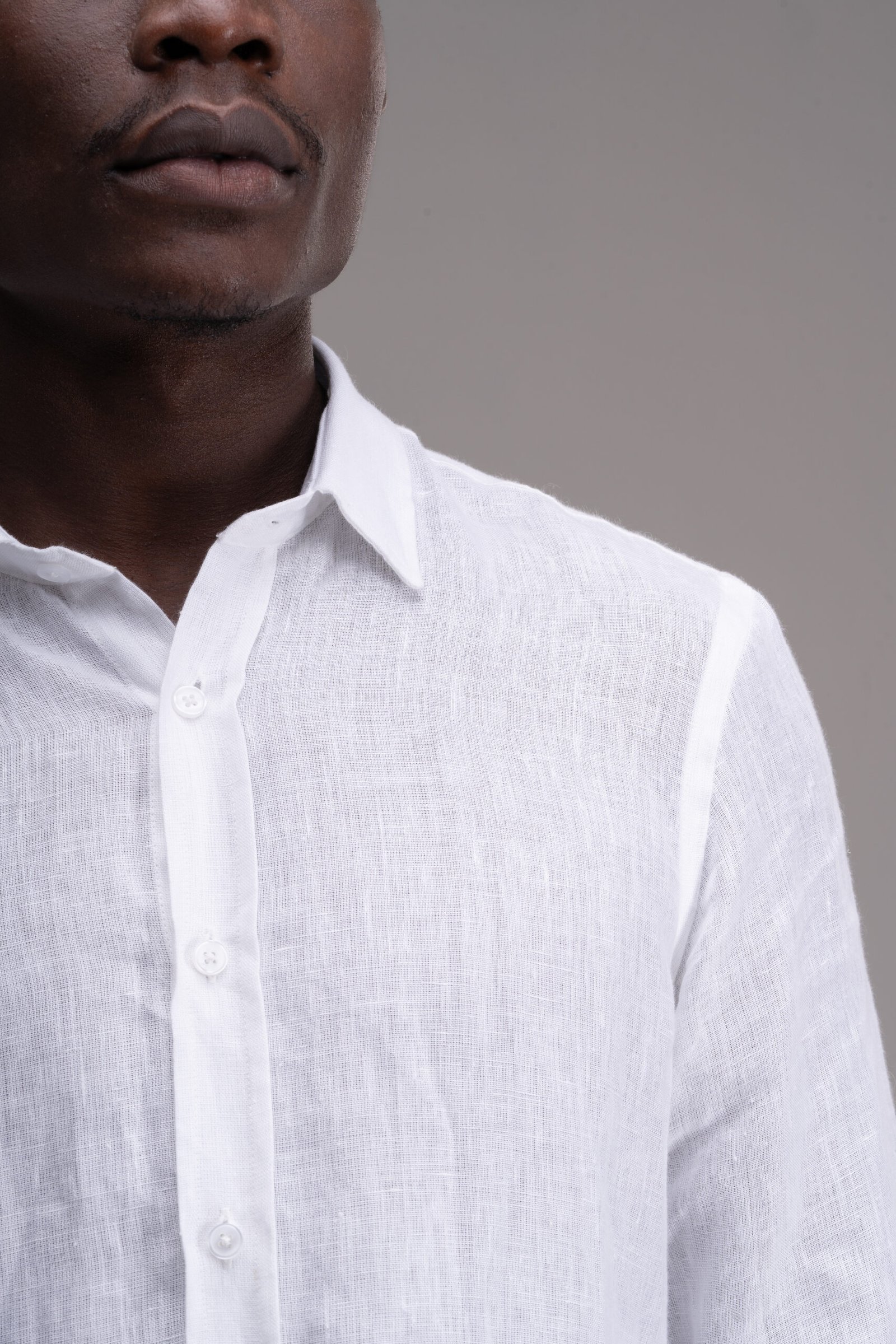 Camisa Linho Branco Gelo MD'MOR — Linho Egípcio Premium Unissex