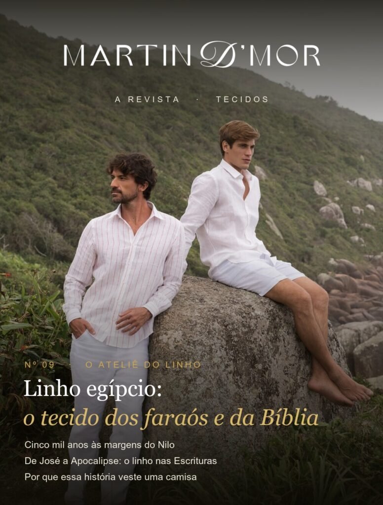 Capa da Revista Martin D' Mor Nº 09 — Linho egípcio: a história de um tecido presente na Bíblia